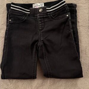 Jordache Kids Black Jeans with Striped Waistband